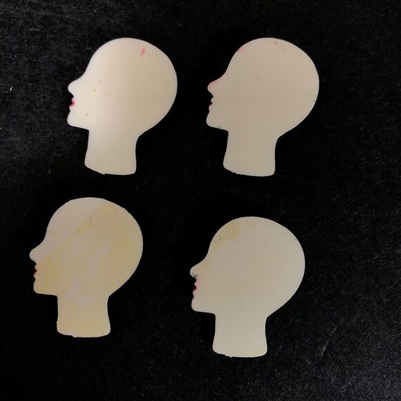 Woman's Profile Heads Craft Pieces Avant Garde Arts Crafts Jewelry Making - Picture 6 of 11